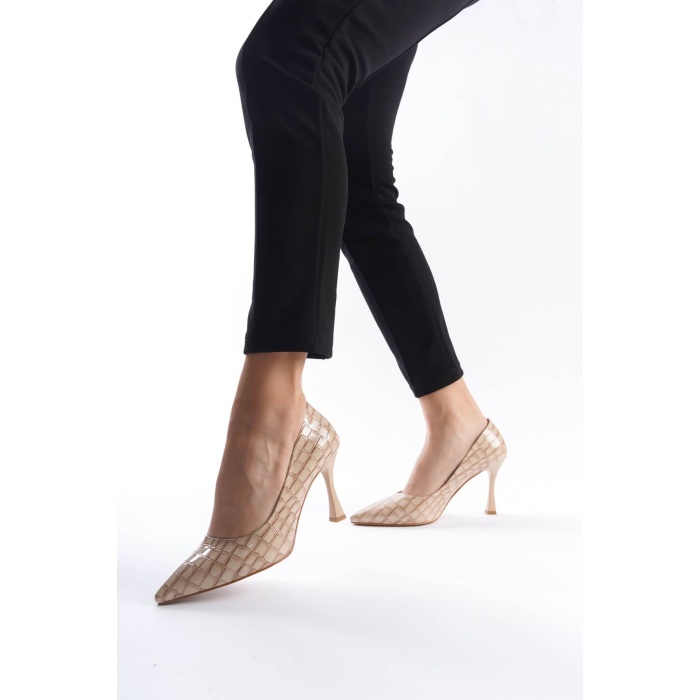 Harper Kadın Nude Kroko Rugan Stiletto