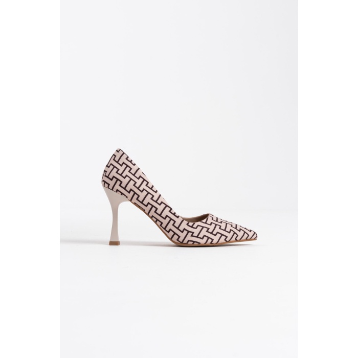 Kelsey Kadın Bej Desenli Stiletto