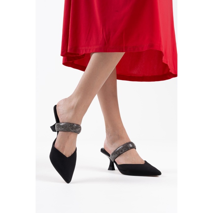 Nina Topuklu Siyah Kadın Terlik