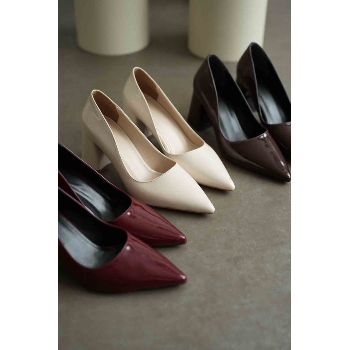 Valeria Bej Rugan Kadın Topuklu Ayakkabı