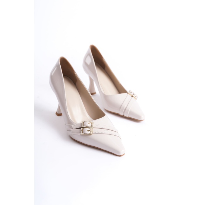 Maya Kadın BejRugan Topuklu Ayakkabı