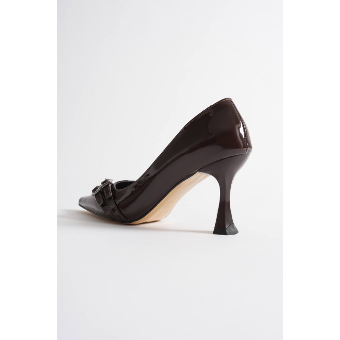 Maya Kadın Acı Kahve Rugan Ayakkabı