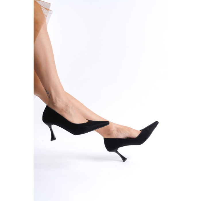 Cordelia Kadın Siyah Saten Stiletto