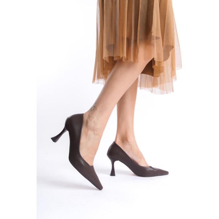 Cordelia Kadın Mat Acı Kahve Stiletto