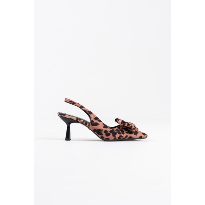Serra Koyu Leopar Kadın Topuklu Ayakkabı