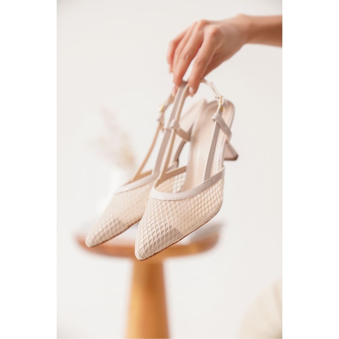 Winstey Kadın Bej Topuklu Ayakkabı