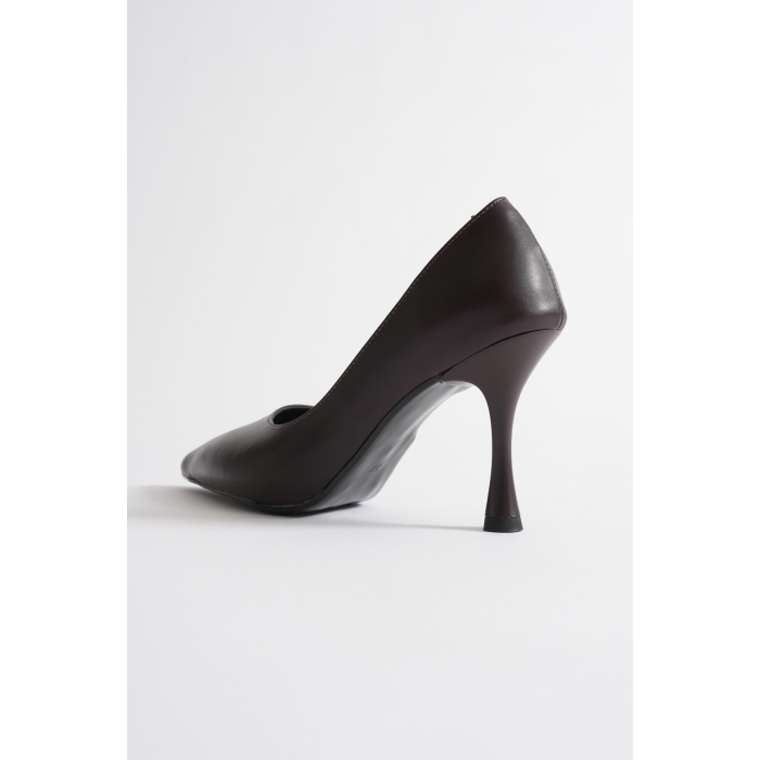 Angela Kadın Acı Kahve Cilt Topuklu Ayakkabı