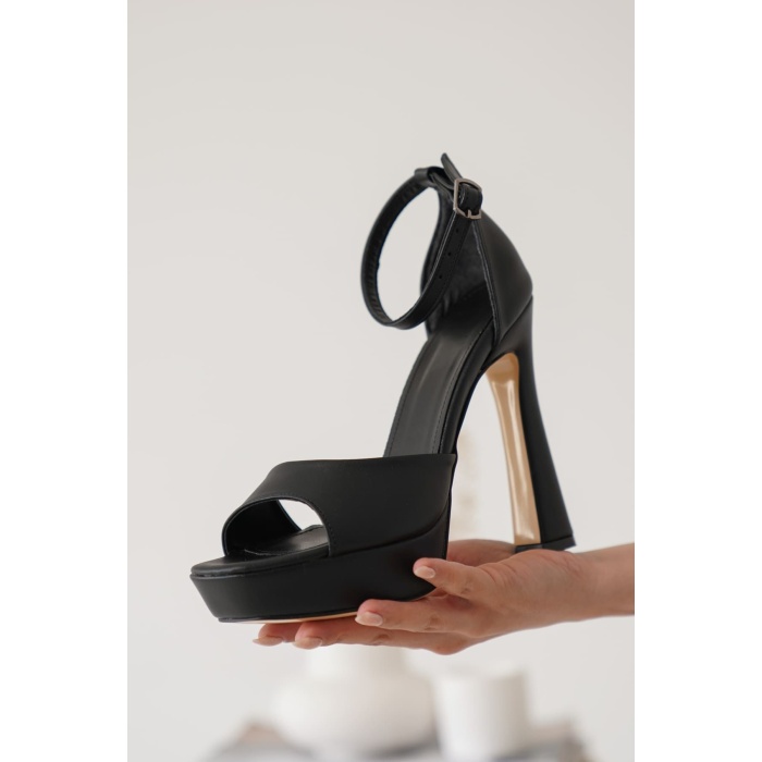 Sage Kadın Siyah Topuklu Ayakkabı