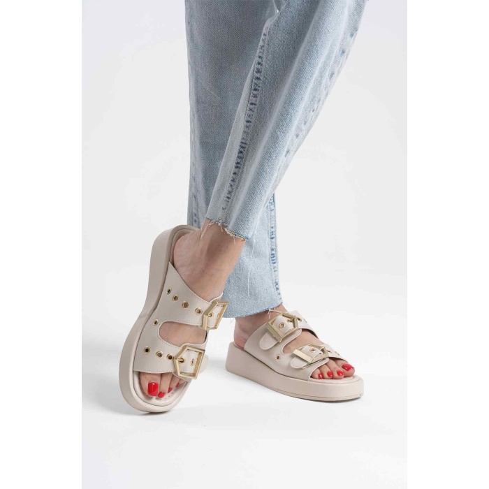 Glos Bej Cilt Terlik