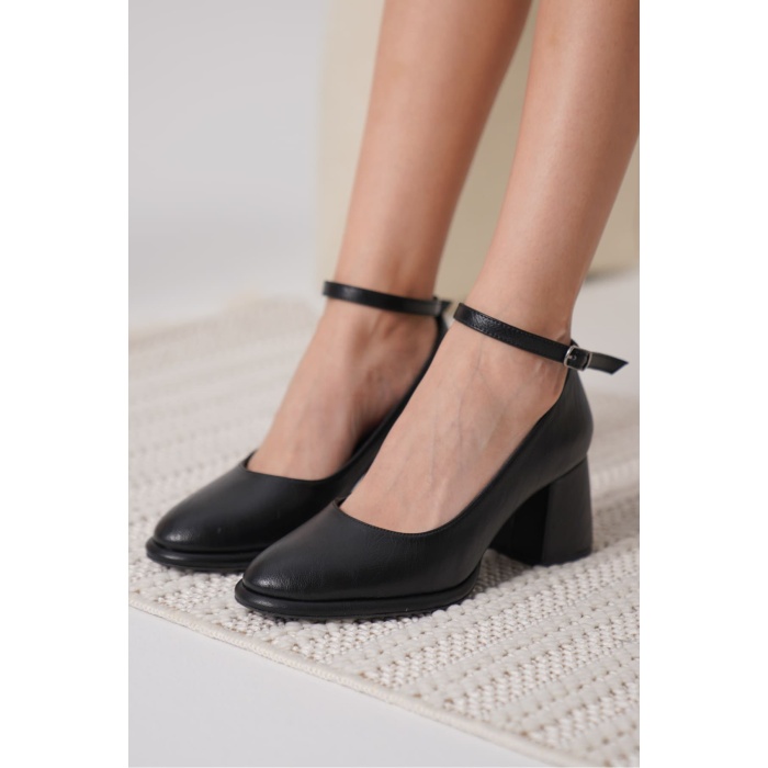 Josephine Kadın Mat Siyah Topuklu Ayakkabı