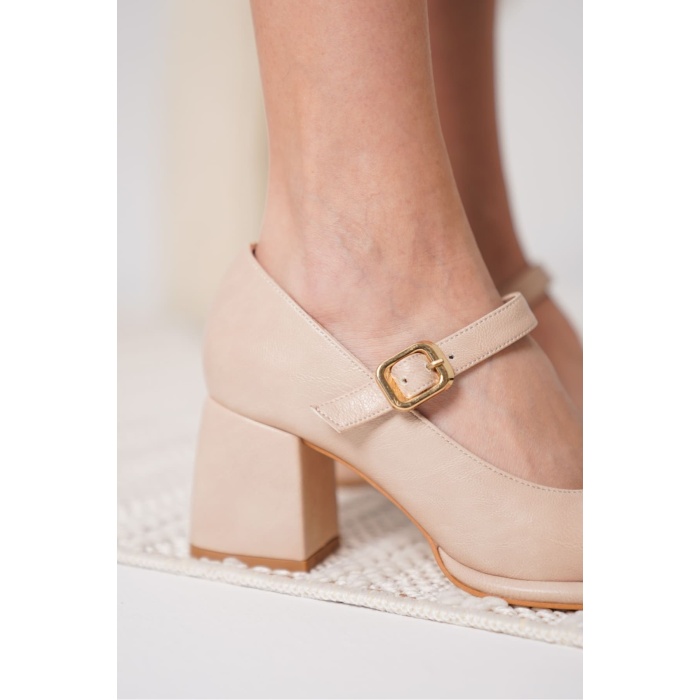Kelly Nude Cilt Kadın Topuklu Ayakkabı