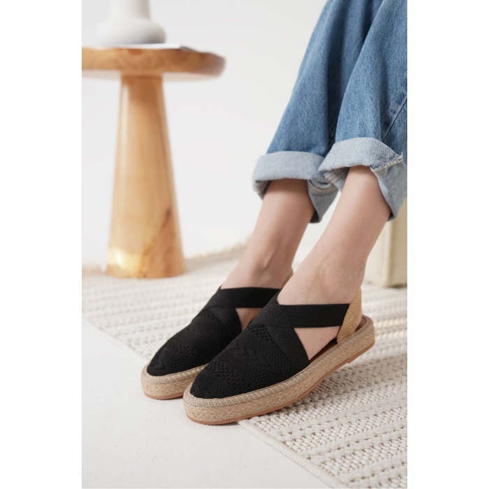 Rosa Kadın Siyah Espadril Ayakkabı