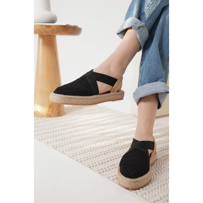 Rosa Kadın Siyah Espadril Ayakkabı