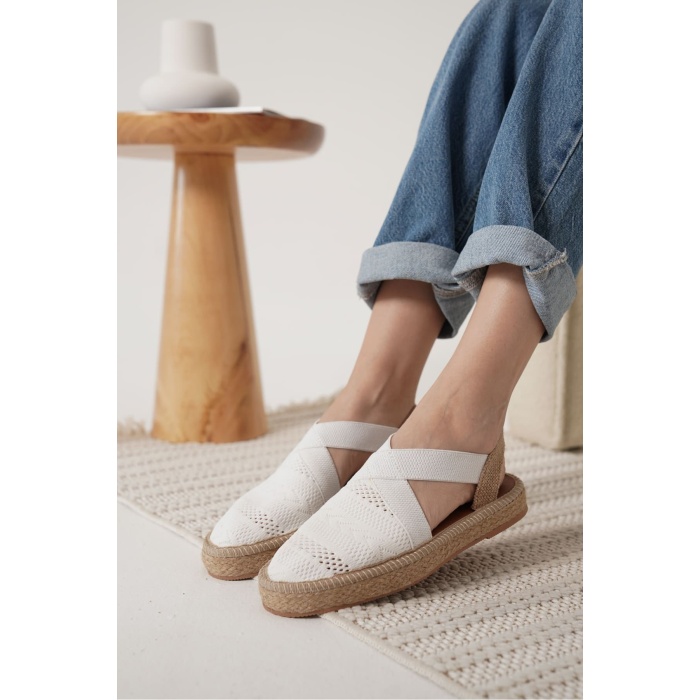 Rosa Kadın Beyaz Espadril Ayakkabı