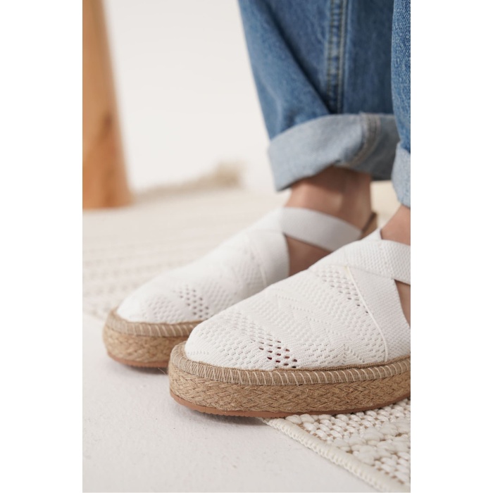 Rosa Kadın Beyaz Espadril Ayakkabı