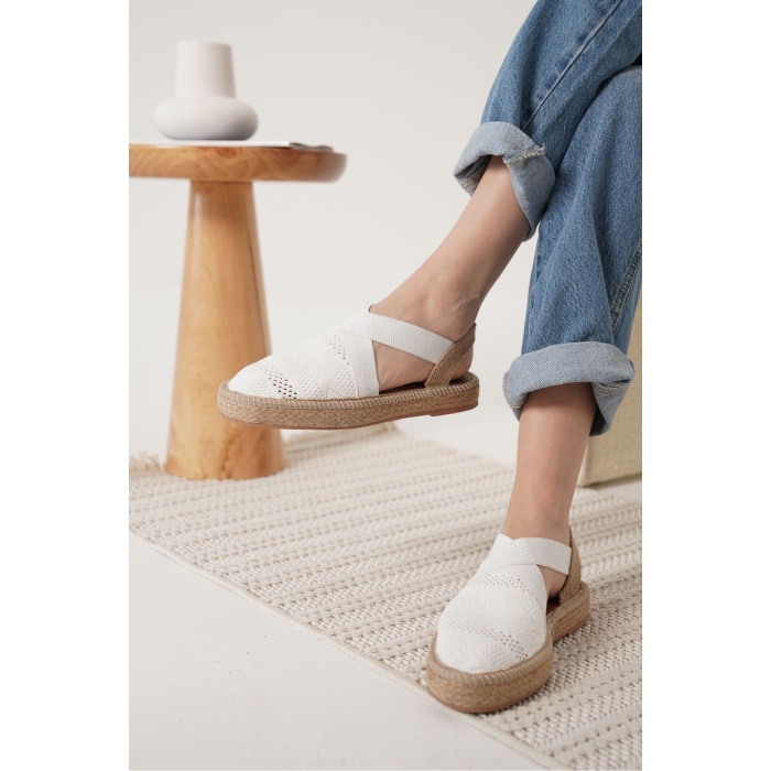 Rosa Kadın Beyaz Espadril Ayakkabı