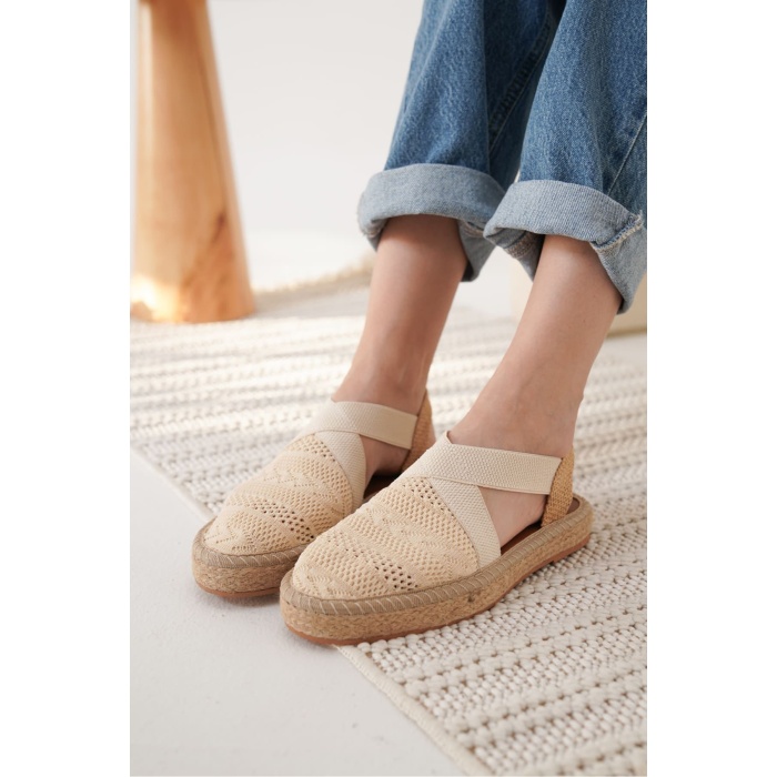 Rosa Kadın Bej Espadril Ayakkabı