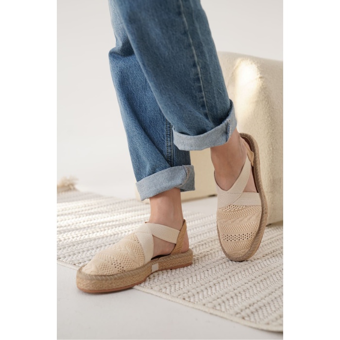 Rosa Kadın Bej Espadril Ayakkabı