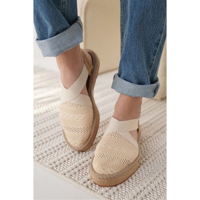 Rosa Kadın Bej Espadril Ayakkabı