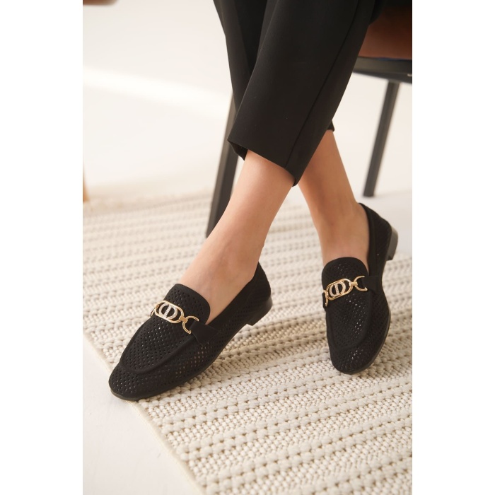 Sally Kadın Siyah Toka Detaylı Ayakkabı