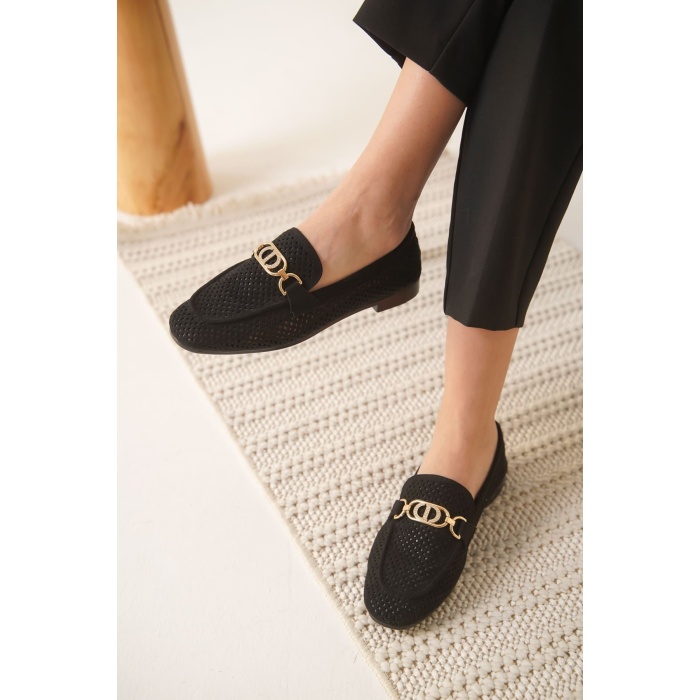 Sally Kadın Siyah Toka Detaylı Ayakkabı