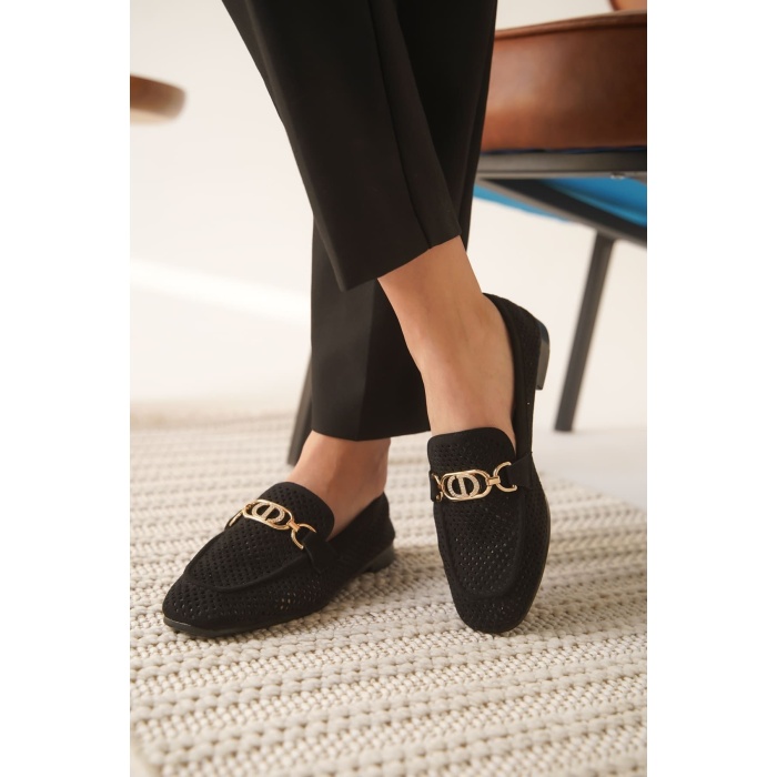 Sally Kadın Siyah Toka Detaylı Ayakkabı