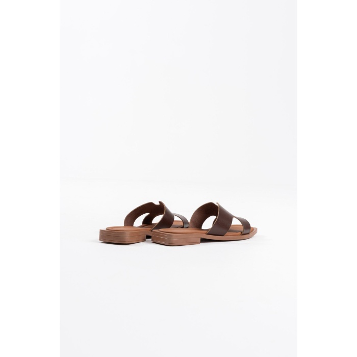 Fergei Acı Kahve Hakiki Deri Terlik