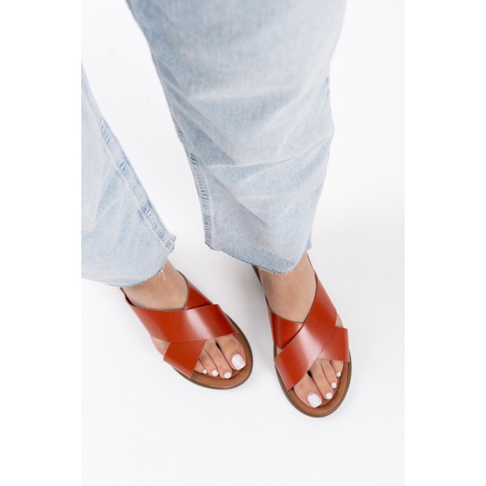 Weasley Kiremit Hakiki Deri Terlik