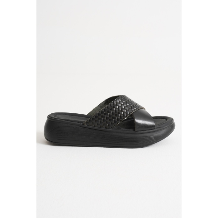 Fayn Siyah Hakiki Deri Terlik