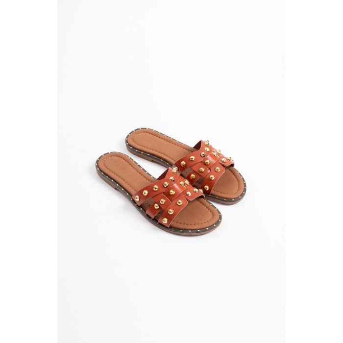 Loose Kiremit Hakiki Deri Terlik