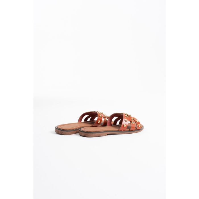 Loose Kiremit Hakiki Deri Terlik