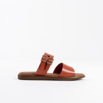 Kares Kiremit Hakiki Deri Terlik