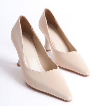 Cordelia Kadın Bej Saten Stiletto