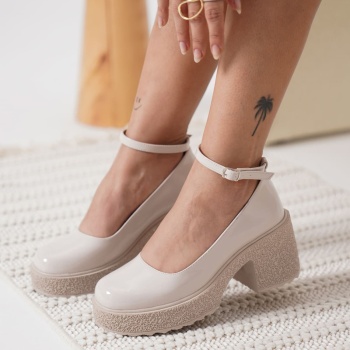 Marla Kadın Bej Rugan Bilekten Baretli Günlük Ayakkabı