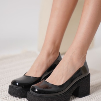 Talya Kadın Siyah Rugan Günlük Ayakkabı