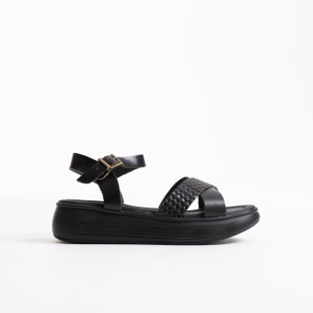 Orwell Siyah Hakiki Deri Sandalet