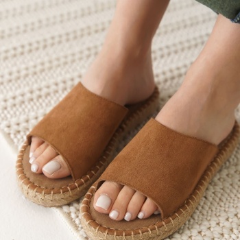 Grey Süet Taba Kadın Terlik