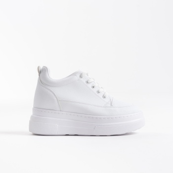 Lauren Kadın Gizli Topuk Mat Beyaz Spor Ayakkabı