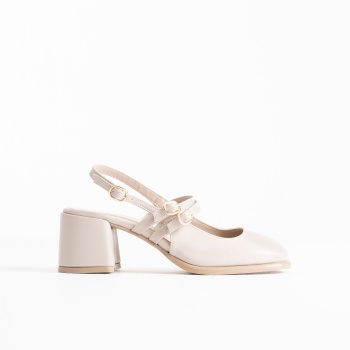 Faye Bej Cilt Kadın Topuklu Ayakkabı