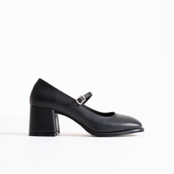 Blown Siyah Cilt Kadın Topuklu Ayakkabı