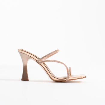 Capella Altın Taşlı Topuklu Kadın Terlik