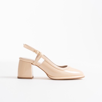 Taila Açık Sarı Rugan Kadın Topuklu Ayakkabı