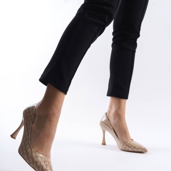 Harper Kadın Nude Kroko Rugan Stiletto