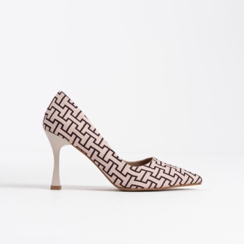 Kelsey Kadın Bej Desenli Stiletto