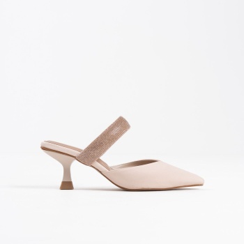 Nina Topuklu Bej Kadın Terlik