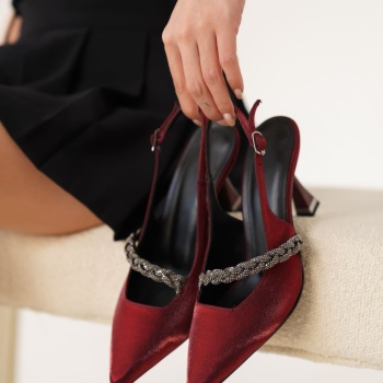 Drey Kırmızı Kadın Topuklu Ayakkabı