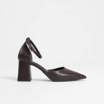 Doren Acı Kahve Cilt Kadın Topuklu Ayakkabı