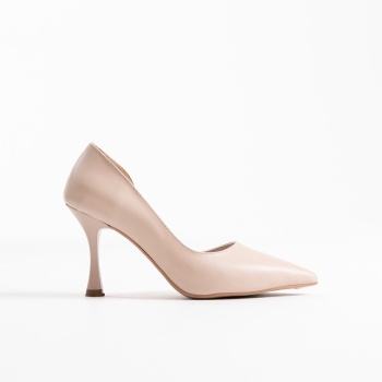 Angela Kadın Bej Cilt Topuklu Ayakkabı