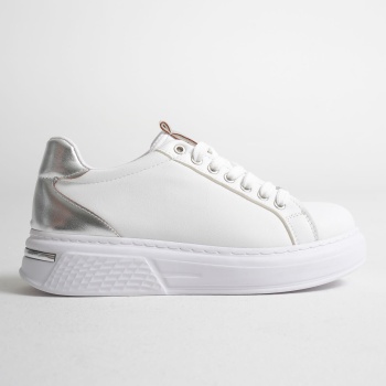 Vega Gümüş Detaylı Beyaz Kadın Spor Ayakkabı