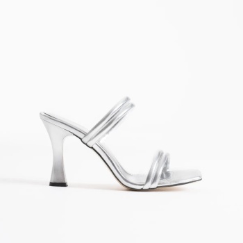 Petra Kadın Gümüş Topuklu Terlik